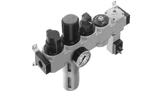Festo 1/2 in G FRL, Manual Drain, 40 μm Filtration Size - Yes | LFR-1/2-D-MIDI-KG