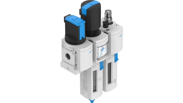 Festo 1/4 in G FRL, Manual Drain, 40 μm Filtration Size - Yes, 542296 | MSB4-1/4:C3J1M1-WP