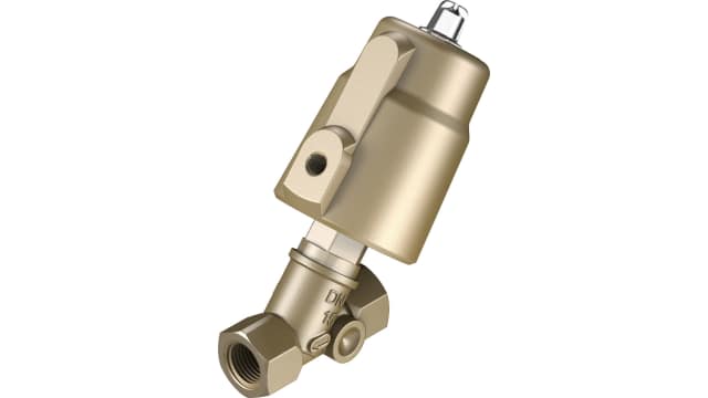 Festo Angle Seat type Pneumatic Actuated Valve, 16 bar, DIN ISO 228, Female 1/2 in | VZXF-L-M22C-M-A-G12-120-H3B1-50-16