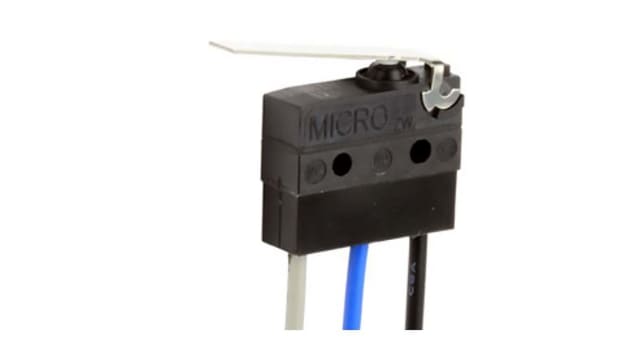Honeywell Long Straight Lever Micro Switch, Solder Terminal, 6 A, SP-CO, IP00 | ZW50F15DD1