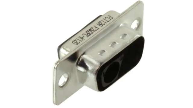 FCT from Molex 172704 2 Way Straight Panel D-Sub Connector Male 6.86 mm Pitch, with 4 to 40 Screw Lock | F2W2PC-K120 / 1727040041