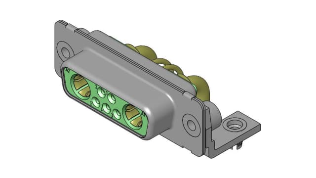FCT from Molex 173107 7 Way Right Angle PCB D-Sub Connector Female 2.54 mm Pitch, with 4 to 40 Screw Lock | FM7W2S5-1343 / 1731070509