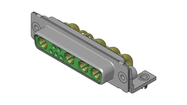 FCT from Molex 173107 9 Way Right Angle PCB D-Sub Connector Female 2.54 mm Pitch, with 4 to 40 Screw Lock | FM9W4S5-1343 / 1731070685
