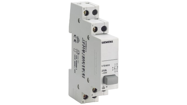 Siemens Push Button Circuit Trip for use with Standard Rail Mounting | 5TE4812