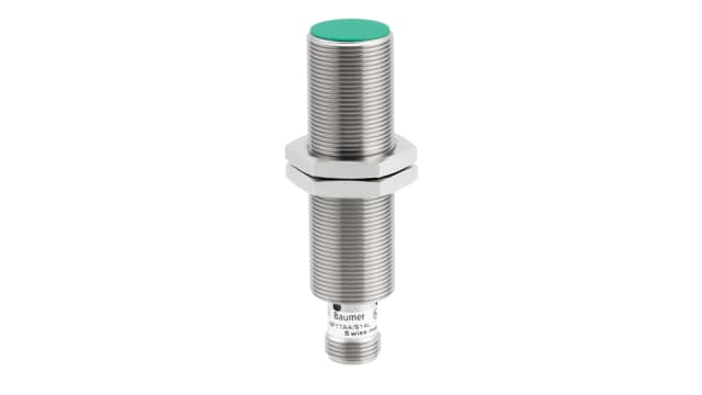 Baumer Inductive Threaded Barrel Proximity Sensor, M18, 8 mm Detection, PNP NO, 6 → 36 V dc | IFRM 18P17A4/S14L