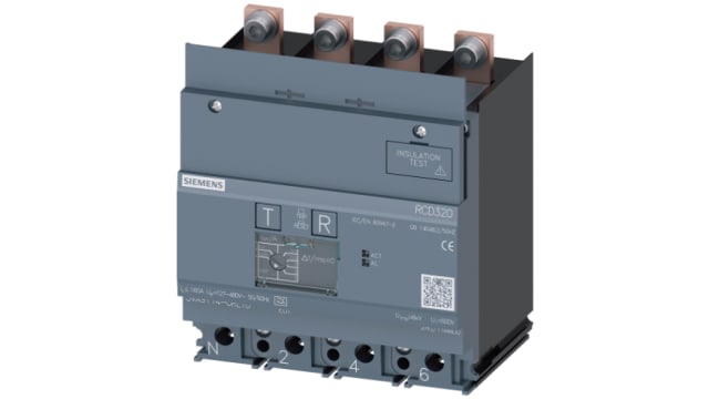 Siemens 3VA911 RCD, 160A, 4 Pole, Type A | 3VA9114-0RL10