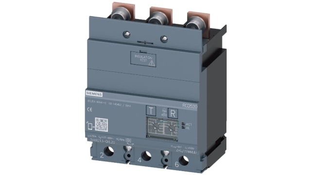 Siemens 3VA92 RCD, 250A, 3 Pole, Type A | 3VA9213-0RL20