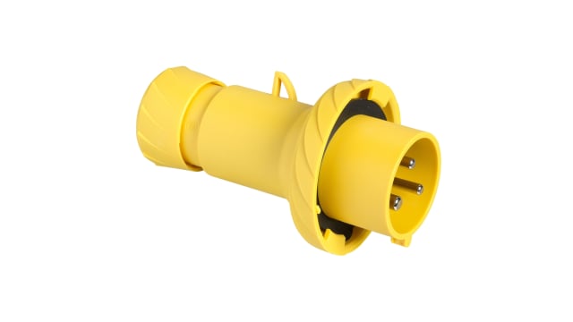 Schneider Electric, PratiKa IP67 Yellow Panel Mount 2P + E Industrial Power Plug, Rated At 16A, 100 → 130 V No | PKX16M713