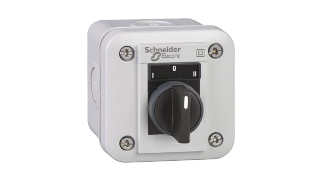 Schneider Electric Push Button Control Station - SPDT, Polycarbonate, 1 Cutouts, Black, I/O, IP54 | XALE1333