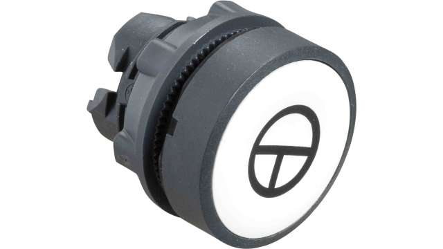 Schneider Electric ZB5 Series White Spring Return Push Button Head, 22 mm Cutout, IP66, IP67, IP69K | ZB5AA145