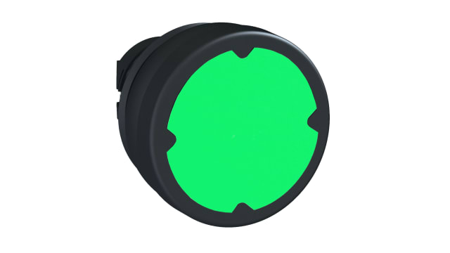 Schneider Electric ZB5 Series Green Spring Return Push Button Head, 22 mm Cutout, IP66, IP67, IP69K | ZB5AC380