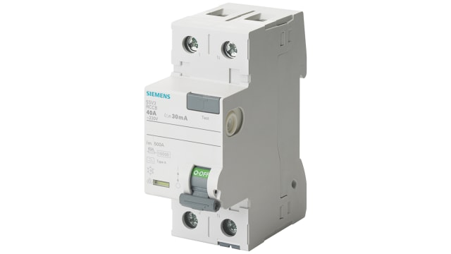 Siemens 5SV3 RCCB, 63A, 2 Pole, 300mA, Type A, 230V ac | 5SV3616-6KK01