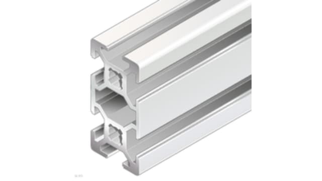 Bosch Rexroth Silver Aluminium Strut Profile 20 x 40 mm 6 mm Groove, 2000 mm Length,  30 x 30 mm  Square,  Series R9 | R987501077