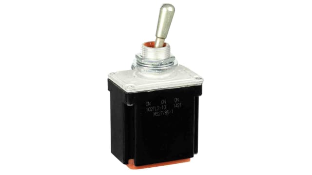 Honeywell Toggle Switch, On-On-On, DPDT, Wire Terminal, 28 V | 102TL2-10