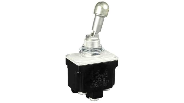 Honeywell Toggle Switch, Latching, DPDT, Screw Terminal, 28 V | 2TL1-10N