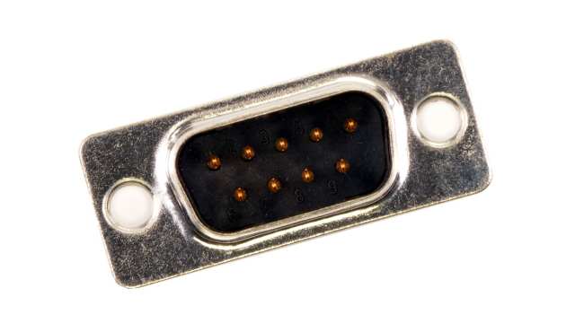 FCT from Molex 172704 9 Way Straight 2.84 mm Pitch Panel D-Sub Connector, with Flange Male | F09P0G1 / 1727040075