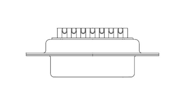 FCT from Molex 173109 15 Way Straight 2.84 mm Pitch Panel D-Sub Connector, with Flange Female | F15S0G1 / 1731090069