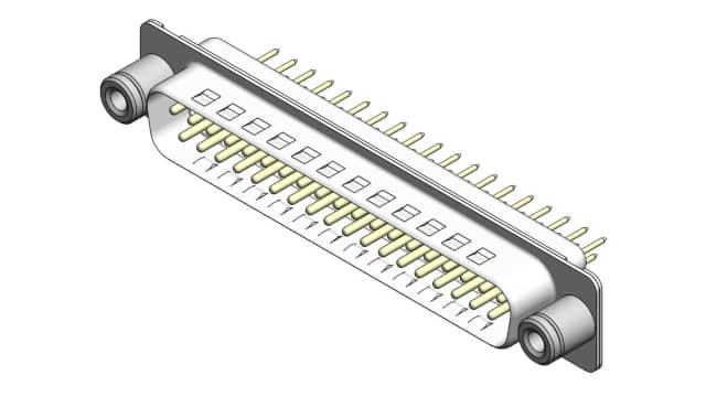 FCT from Molex 173109 37 Way Straight 2.77 mm Pitch PCB D-Sub Connector, with Flange Male | F37P1G2 / 1731090124