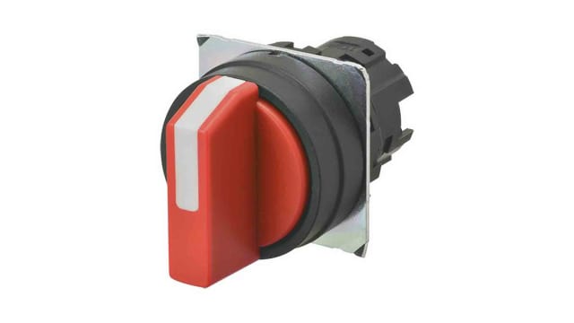 Omron A22NS Series 3 Position Selector Switch Head, 22mm Cutout | A22NZ-3BB-NRA