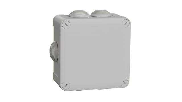 Schneider Electric Mureva Series Grey Polypropylene Junction Box, IP55, 6 Terminals, 128 mm, 128 mm 61 mm | ENN05205