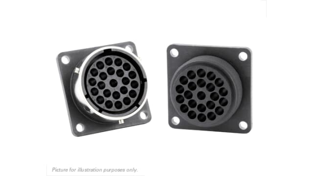 Souriau Sunbank by Eaton, UTG Straight 23 Way Flange Connector Male, Female Contacts,Shell Size 18, Bayonet | UTG01823SH