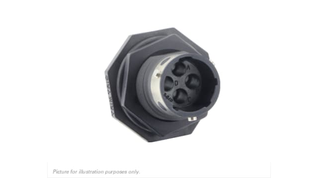 Souriau Sunbank by Eaton Circular Connector, 4 Contacts, Panel Mount, Standard Connector, Plug, Male, IP68, IP69K, UTGX | UTGX7104P
