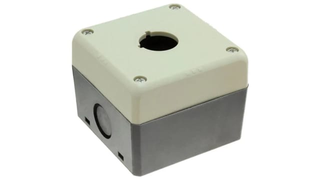 Idec Grey Polycarbonate FB Enclosure - 1 Hole 22 mm Diameter | FB1W-111Z