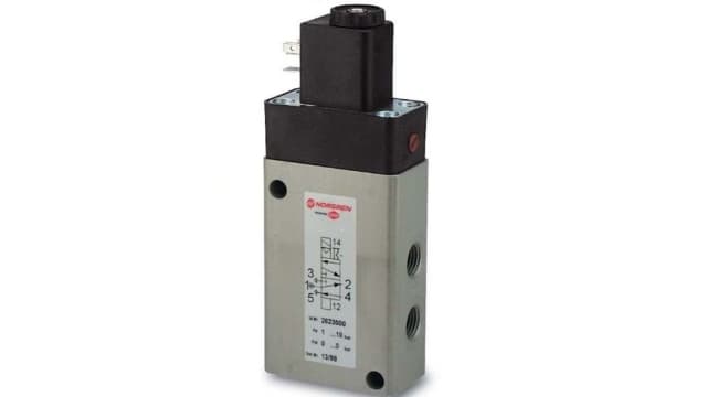 Norgren 5/2 Pneumatic Solenoid Valve - Solenoid/Spring G 1/4 26230 Series 24V dc | 2623000303002400