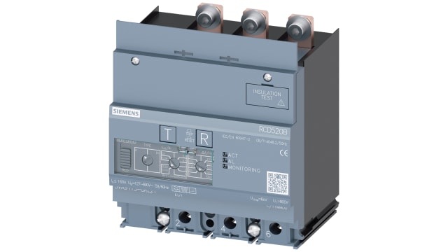 Siemens 3VA91 RCD, 160A, 3 Pole, Type B | 3VA9113-0RL21