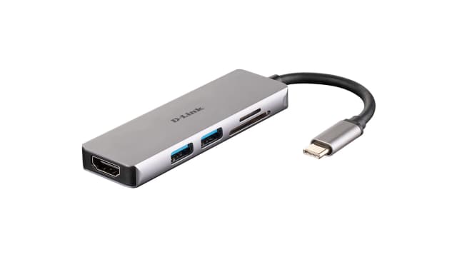 D-Link 2 Port USB 3.0 USB C  Hub, USB Powered, 96 x 29 x 9mm | DUB-M530
