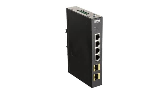 D-Link 6-Port Industrial Gigabit Unmanaged Switch with SFP Ports, Unmanaged 6 Port Switch | DIS-100G-6S