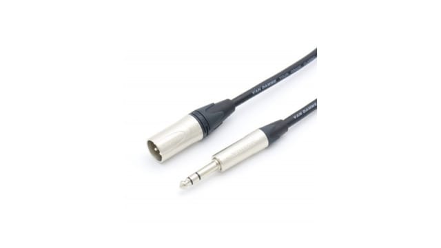 Van Damme Jack to Male XLR Connector XLR Cable, Black, 5 m | 101034000
