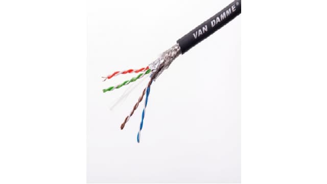 Van Damme Cat6 Ethernet Cable, 100 m, Black, Shielded Thermoplastic Vulcanisate Sheath | 268662000