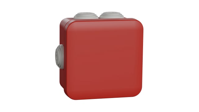 Schneider Electric Mureva Series Red Polypropylene Junction Box, IP55, 98 mm, 98 mm 51 mm | ENN05164