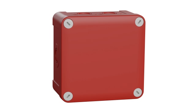 Schneider Electric Mureva Series Red Polypropylene Junction Box, IP55, 121 mm, 121 mm 87 mm | ENN05175