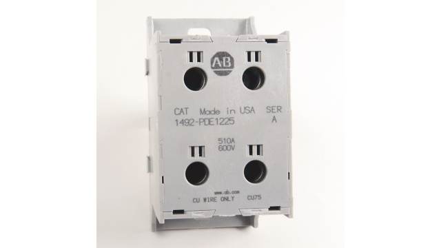Allen Bradley Distribution Block, 2 Way, 600 V, 510A, White | 1492-PDE1225