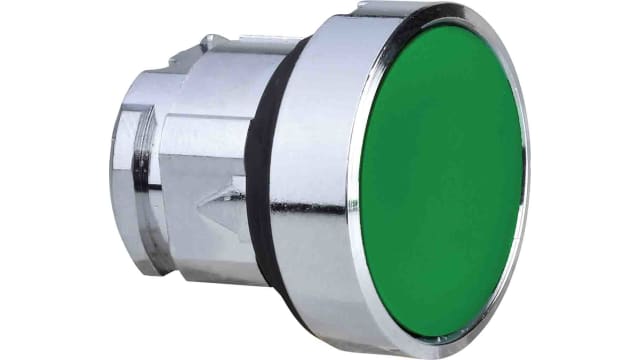 Schneider Electric ZB4 Series Green Spring Return Push Button Head, IP67, IP66 | ZB4BP38