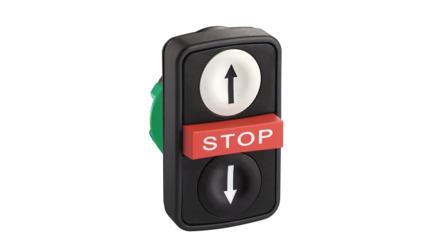 Schneider Electric ZB5 Series White, Red, Black Spring Return Push Button Switch, 22 mm Cutout, IP69K, IP67, IP66 | ZB5AA71124