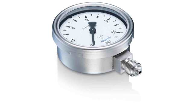 Bourdon G 1/4 Analogue Pressure Gauge 3bar Bottom Entry 69mm Outside Diameter | MEX3-D20.B76