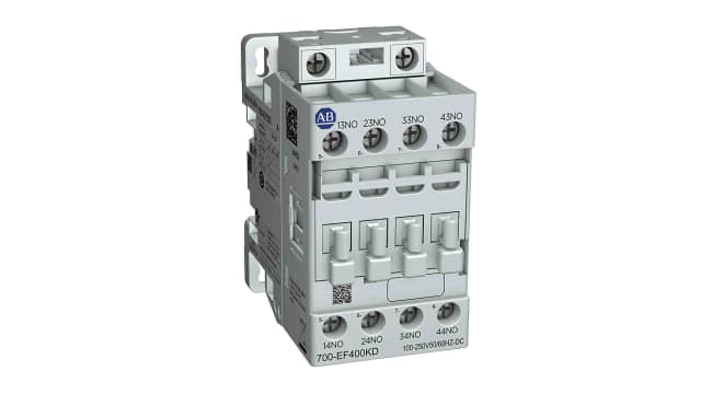 Allen Bradley DIN Rail, Panel Mount Non-Latching Relay, 200 → 500V ac/dc Coil, 3A Switching Current | 700-EF400KN