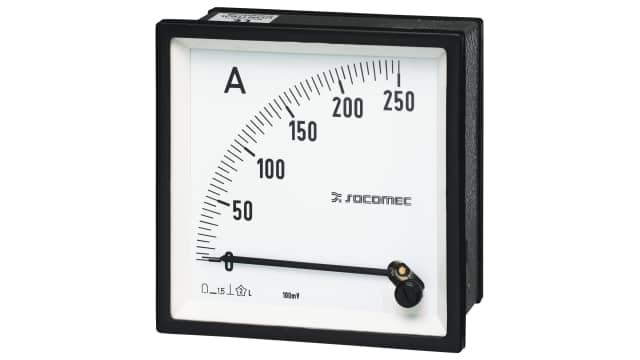 Socomec 192E Analogue Panel Ammeter 100 μA DC, 48 mm x 48 mm | 192E1201