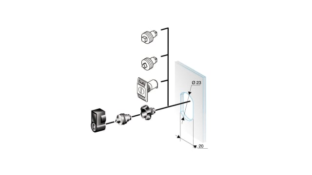 Schneider Electric NS Series 6.5 mm Triangular Lock For Use With Spacial CRN | NSYTT6CRN