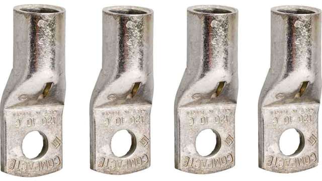 Schneider Electric, Lv4 Uninsulated Crimp Ring Terminal, Silver | LV429258