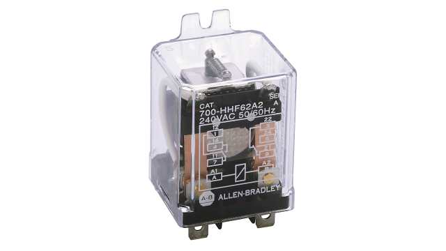 Allen Bradley Flange Mount Non-Latching Relay, 24V ac Coil, 25A Switching Current, DPDT | 700-HHF62A24