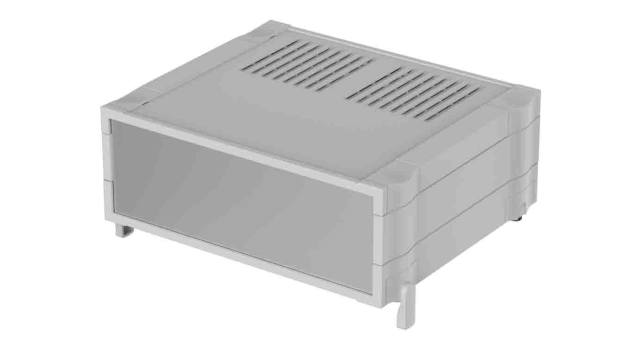 Bopla Light Grey ABS Desktop Enclosure, 256.9 mm 65.2 mm, 307.3 mm | 68626091.MT2 BO 62618 L