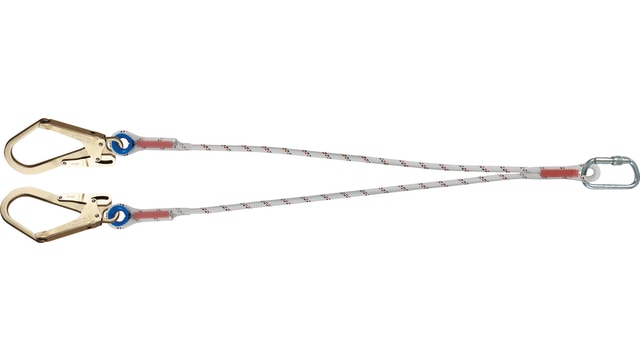 Tractel 2 m Safety Rope Lanyard Screw Carabiner Twin | LDF11-2-10-53-53