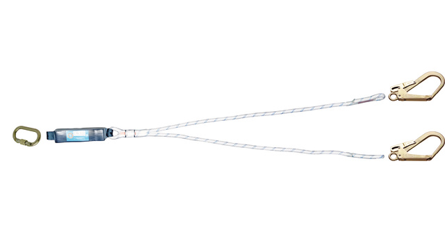 Tractel 2 m Fall Arrest Lanyard Screw Carabiner Twin | LDAD12-2-10-53-53