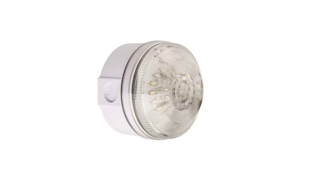 Moflash LED195 Series White Multiple Effect Beacon, 20 → 30 V ac/dc, Box Mount, Wall Mount, LED Bulb, IP65 | LED195-02WH-05