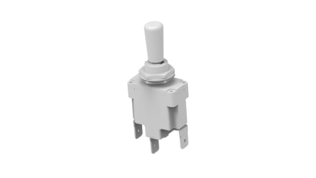 TE Connectivity Toggle Switch, Through Hole Mount, On-Off-On, SPDT, Quick Connect Terminal | 07-1-2-15