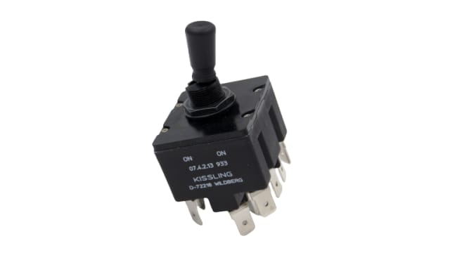 TE Connectivity Toggle Switch, Through Hole Mount, On-On, 4PST, Quick Connect Terminal | 07-4-2-13 933